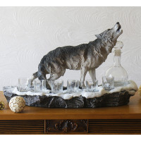 Штоф Волк Вожак подарочный набор для алкоголя Гранд Презент ШП410цв