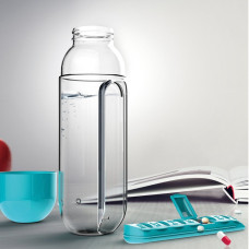 Бутылка для воды с таблетницей Pill Vitamin Water Bottle Blue