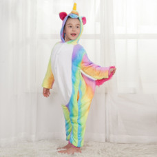 Детская пижама кигуруми радужный единорог 100 см