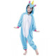 Детская пижама кигуруми Единорог (голубой) 120 см