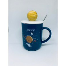 Кружка Explore saturn с крышкой и ложкой