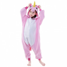 Детская пижама кигуруми Единорог (розовый) 120 см