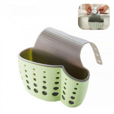 Подвесная корзинка на кран-смеситель для кухонных губок (зеленая)