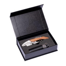 Подарочный набор для сомелье (штопор, пробка) металл Decanto 980015