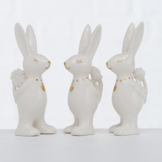 Статуэтка кролик Труди белая керамика h8см Гранд Презент 2008077