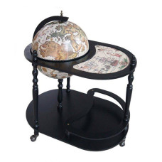 Глобус бар со столиком Карта мира черный сфера 42 см Гранд Презент 42004W-B