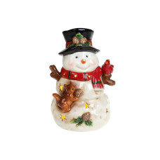 Декоративная статуэтка Снеговик с LED-подсветкой 21 см BonaDi 827-524