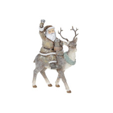 Декоративная статуэтка Санта на олене 22 см BonaDi 707-513