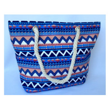 Летняя текстильная сумка для пляжа и прогулок Зигзаги