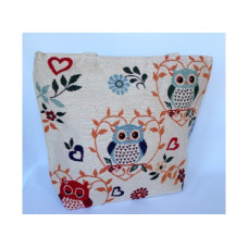 Летняя текстильная сумка для пляжа и прогулок Совы в саду