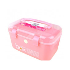 Пластиковый контейнер – органайзер для хранения розовый