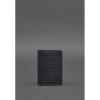 Чоловічий шкіряний кард-кейс (візитниця) 6.0 Карбон синій