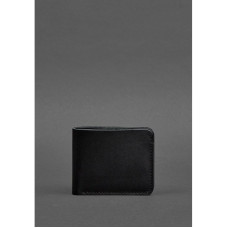 Чоловіче шкіряне портмоне 4.1 (4 кишені) вугільно-чорне