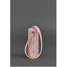 Жіноча шкіряна ключниця 3.0 Тубус рожева