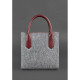 Фетрова жіноча сумка-кроссбоді Blackwood з шкіряними бордовими вставками