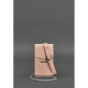 Вертикальна жіноча шкіряна сумка Mini рожева поясна / кроссбоді