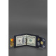 Чоловіче шкіряне портмоне синє 10.0 затиск для грошей Crazy Horse