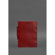 Шкіряний блокнот з датованим блоком (Софт-бук) 9.1 червоний