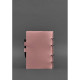 Шкіряний блокнот з датованим блоком (Софт-бук) 9.1 рожевий