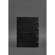 Шкіряний блокнот А4 на кільцях (Софт-бук) 9.0 в м'якій обкладинці чорний краст