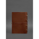 Шкіряний блокнот А4 на кільцях (Софт-бук) 9.0 в м'якій обкладинці світло-коричневий Краст