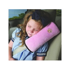 Подушка-накладка на ремень безопасности под голову Розовая