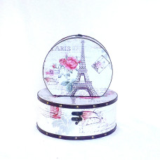 Шкатулка круглая набор из 2-х - Париж Гранд Презент SH31297-447