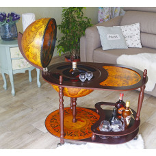 Глобус бар со столиком Древняя карта коричневый сфера 42 см Гранд Презент 42004R