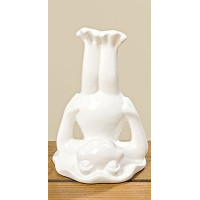 Статуэтка лягушка Чарльз белая керамика h15см Гранд Презент 7053600