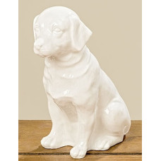Статуэтка собака Петрос белая керамика h15см Гранд Презент 7252100