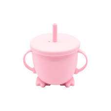 Чашка-поилка силиконовая "Kids" розовая